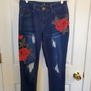 - one5one size 4 flower Patchwork jeans